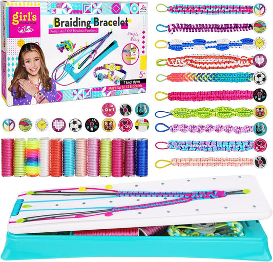 Friendship Braid Bracelet Making Kit for Kids DIY Arts and Crafts Jewelry