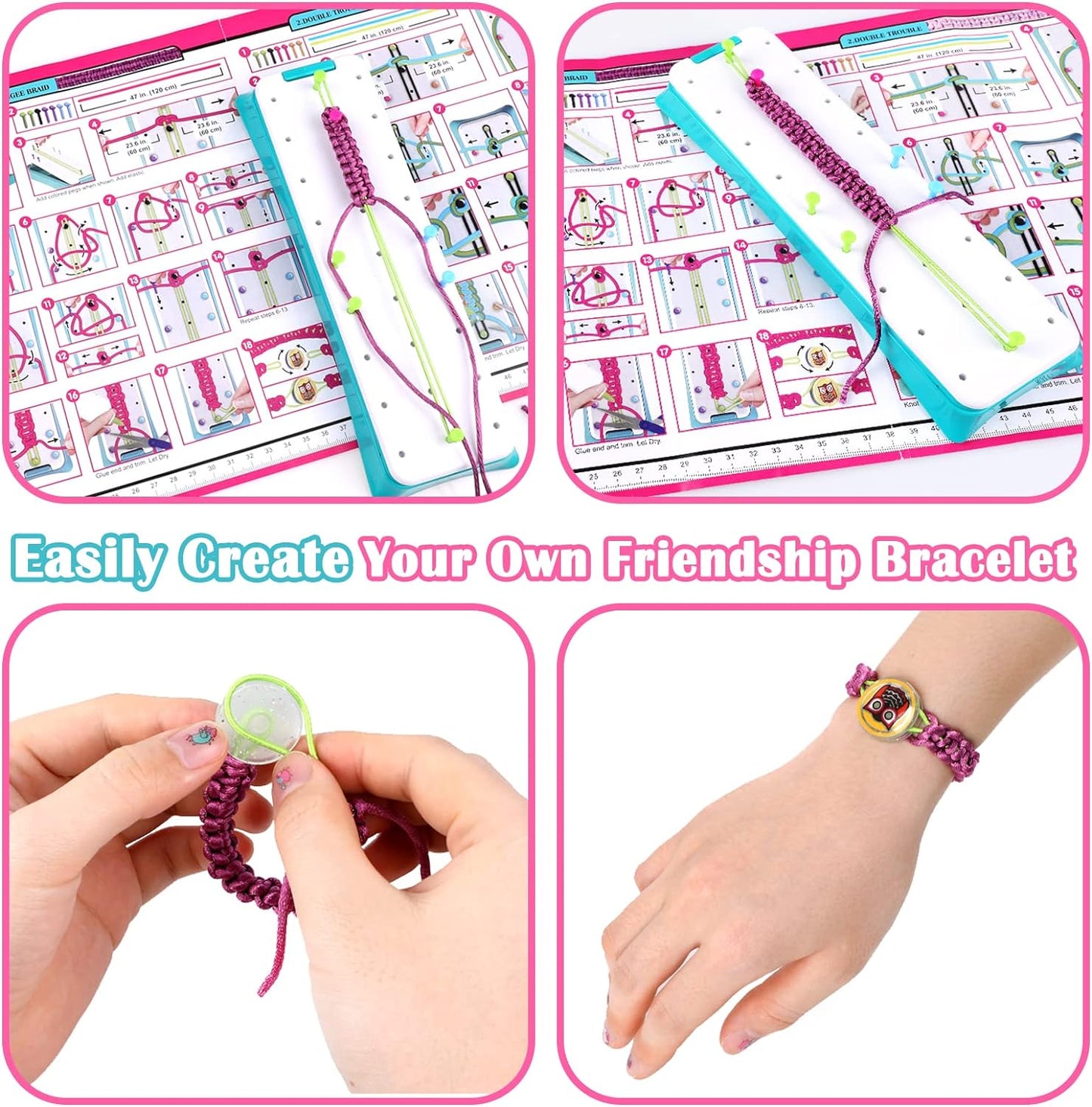 Friendship Braid Bracelet Making Kit for Kids DIY Arts and Crafts Jewelry