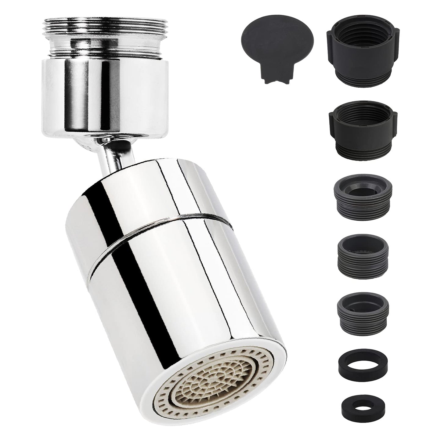 PHOGARY Faucet Sprayer Attachment, 360 Degree Swivel Sink Faucet Aerator Kitchen Faucet Aerator Adapter